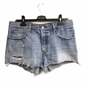 𝅺levi’s 501 High Waisted Denim Shorts Light Blue 31